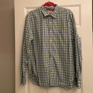J. Crew Men’s Blue and Green Check Sport Shirt